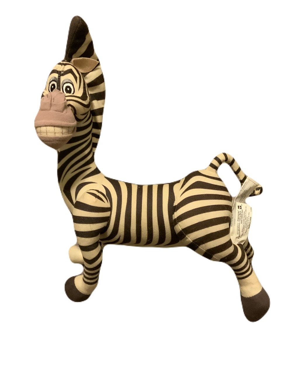 Hasbro Madagascar Talking Marty Striped Zebra Plush - Black & Cream